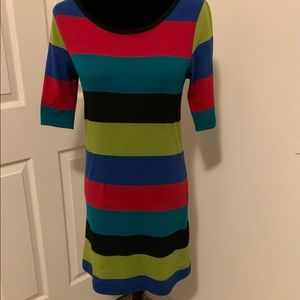 Derek Heart Striped Dress